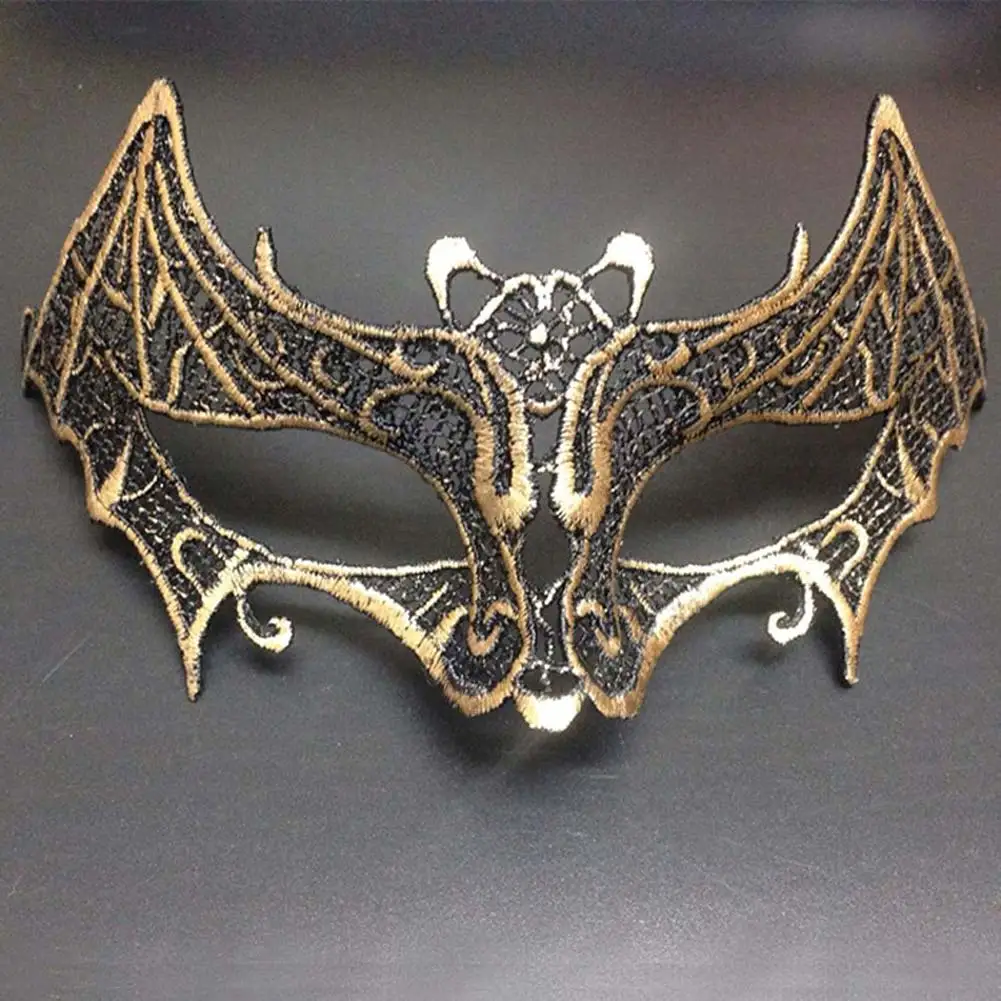 Halloween New Women Men Sexy Sparkling Bat Vampire Lace Eye Party Mask Gold Masquerade Halloween Costume Ball Fancy Masks