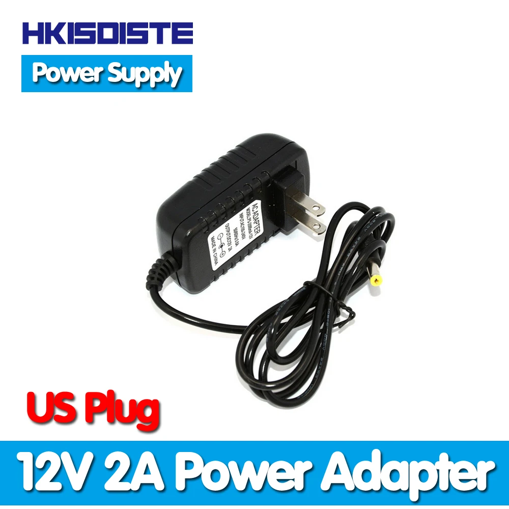 HKIXDISTE 12V 2A LED power adapter US plug 5.5*2.5 LED Power Supply Adapter EU plug drive for 5050 3528 LED Strip