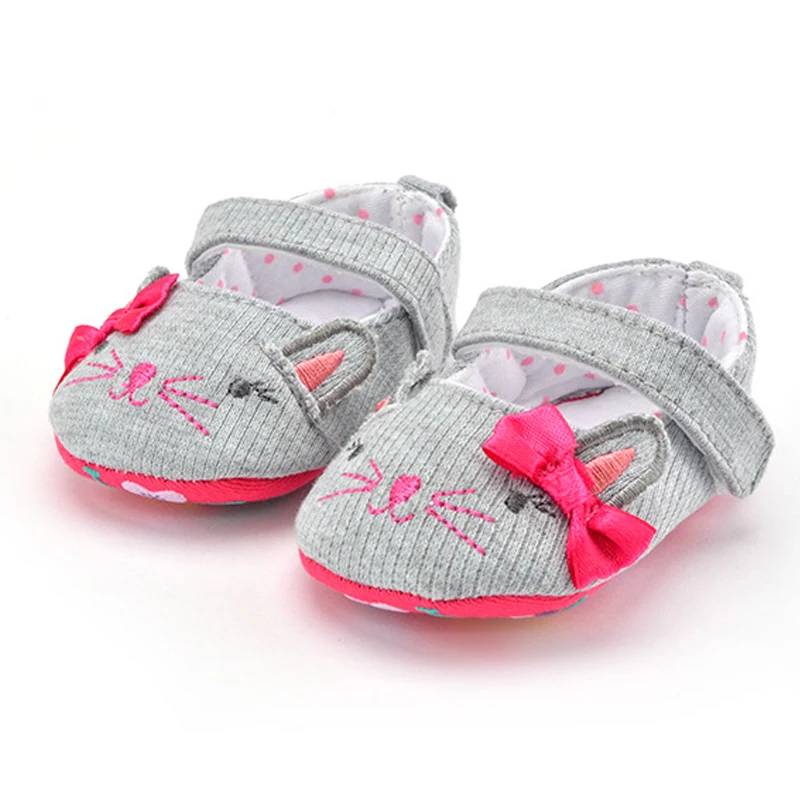 Retail First Walkers Soft Bottom Antiskid Embroidery Animals indoor lovely shoes fashion Baby Shoes Newborn infant Toddler