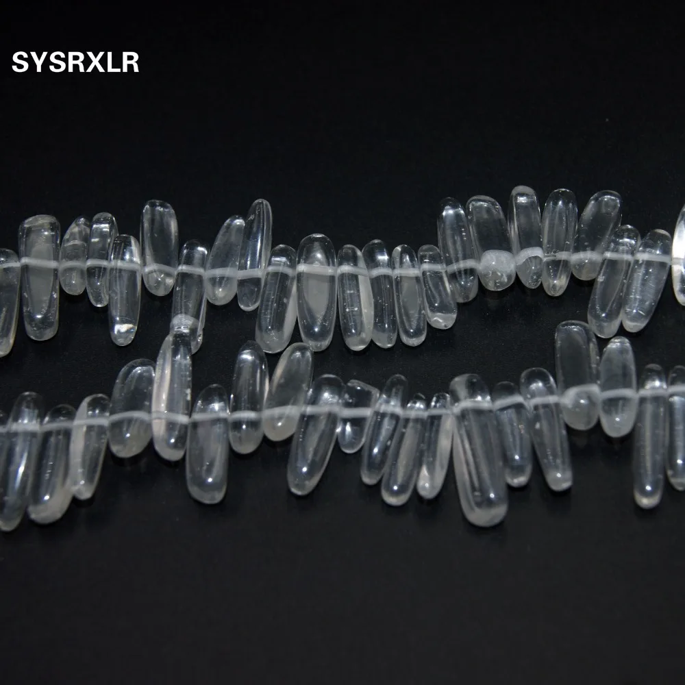 12-18 MM Stick Shape Natural Stone White Clear Quartz Spacer Loose Beads For Jewelry Making DIY Necklace Bracelet Material