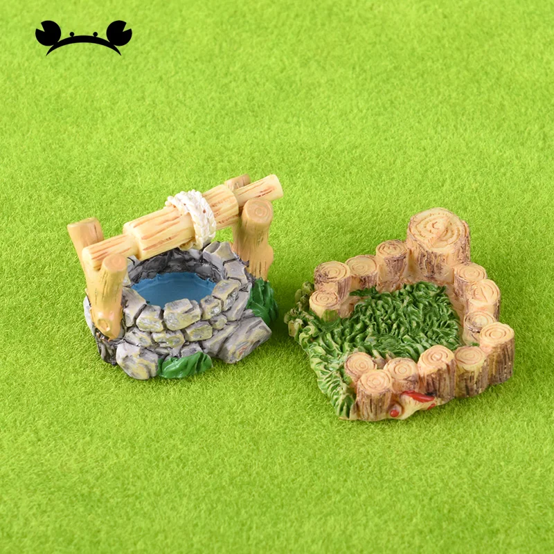 Acessórios miniatura para decoração de jardim, ornamento artesanal de resina, micro paisagem, construção diorama, cenário, brinquedo construção, 5pcs