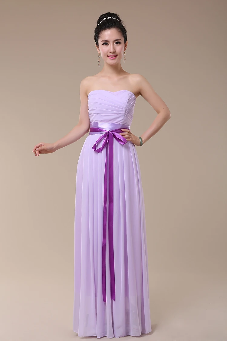 Robe longue violette pour demoiselle d'honneur, belle fille coréenne, à la mode, groupe de sœurs, livraison gratuite, nouvelle collection 2016