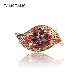 TANGTANG Brooch Pin Set Red/Blue Brooches For Women Bronze Plated Fashion Jewelry Womens Accessories 2019 New Year Gift ART350