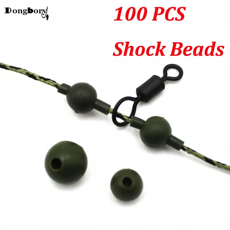 100x Miękkie gumowe koraliki amortyzujące Pływające koraliki wędkarskie karpiowe Chod Helicopter Rigs Beads Shank Bead Carp Fishing Accessories