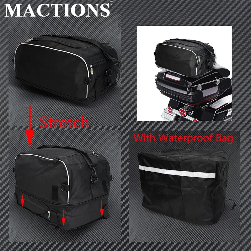 

MACTIONS Мотоциклетный складной шлем багажная Стойка Сумка ж/водонепроницаемая сумка для Harley Touring Street Road Electra Glide Road King 94-2019