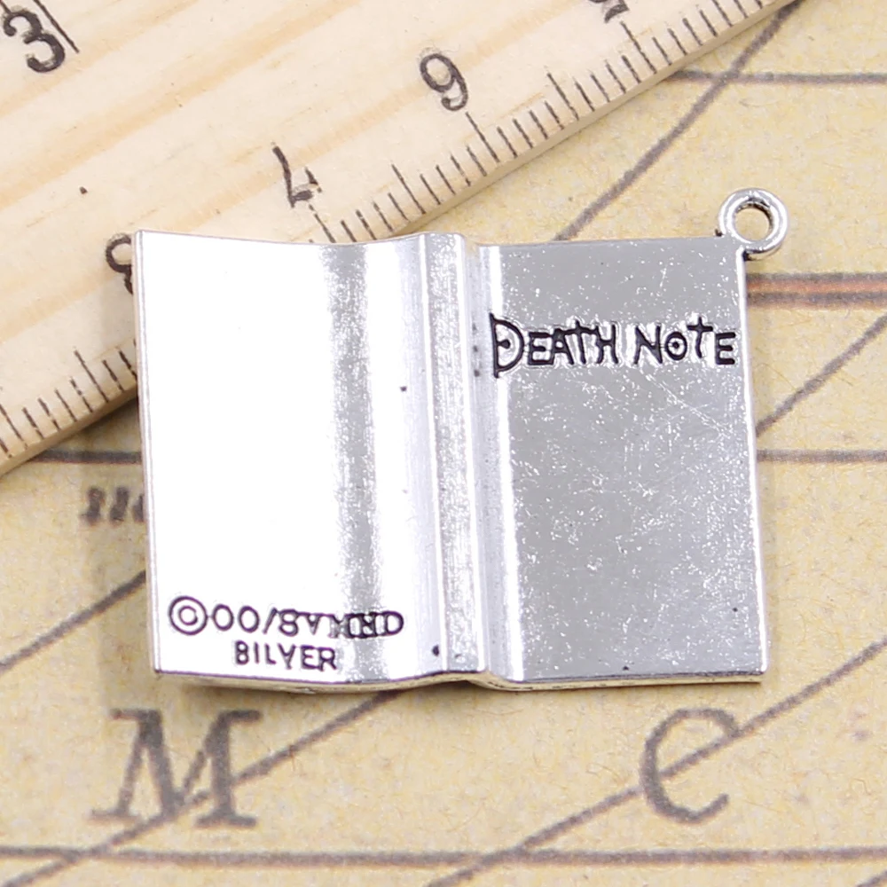 5pcs Charms Book Death Note 32x24mm Tibetan Silver Color Pendants Antique Jewelry Making DIY Handmade Craft Pendant