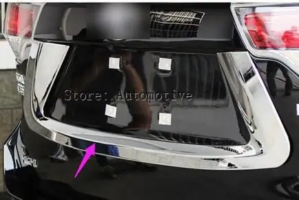 

ABS Chrome Rear license Frame Cover Trim For Toyota Highlander 2014 2015