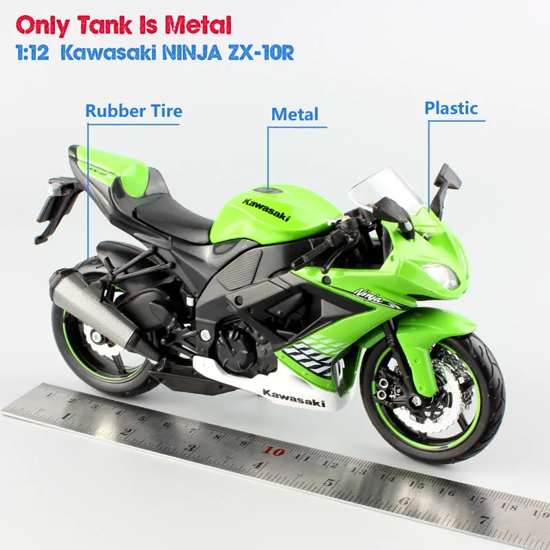 1:12 ölçekli maisto Kawasaki NINJA ZX 10R ZX-10R süper bisiklet diecast araç yarış motosiklet modelleri oyuncaklar çocuk koleksiyonu