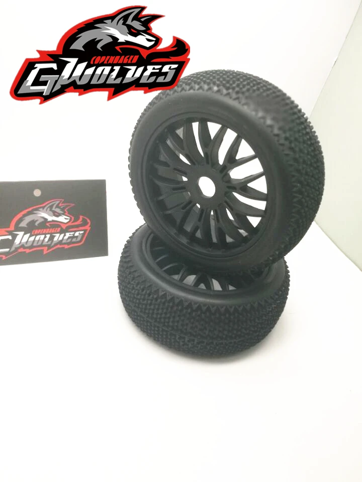 

4pc GWOLVES 1/8 RC Buggy Truck Off-Road Tyre Nylon plus hard 17mm Adapter wheels Bee Contest practice for RC car parts