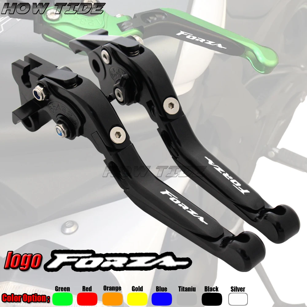 with logo For Honda FORZA Forza300 Forza250 Forza125 2010-2017 2018 CNC Motorcycle Adjust Foldable Extending Brake Clutch Levers