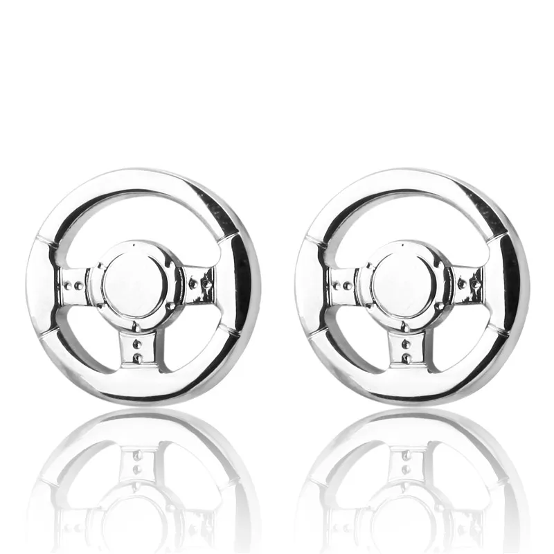 C-MAN Luxury shirt silvery Steering wheel cufflink for mens Brand cuff buttons cuff links High Quality abotoaduras Jewelry