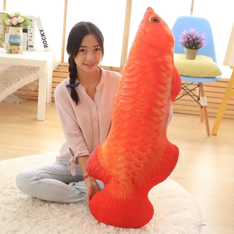 big plush red fish toy new Arowana design pillow gift about 120cm 0412