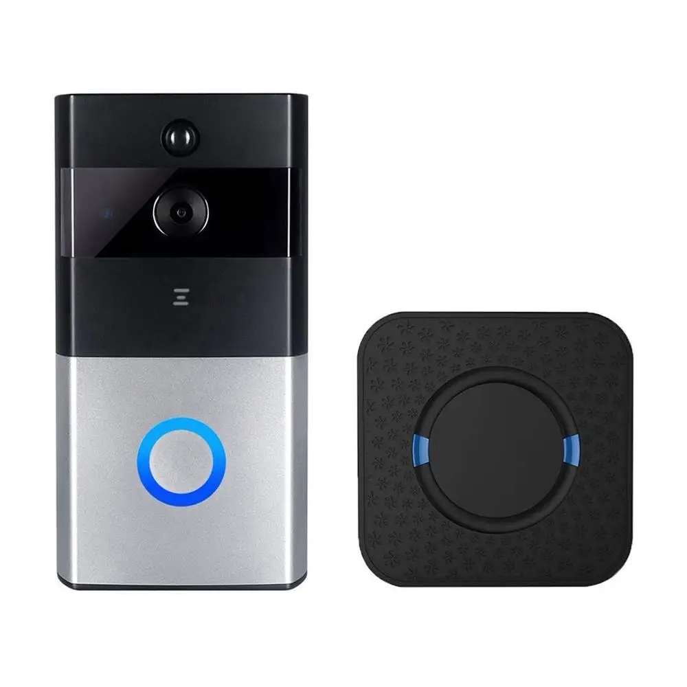 Wireless Visible TalkBack Doorbell with 720P Camera PIR Sensor Dingdong Ring with One-Button WIFI Connection and Free Mobile APP