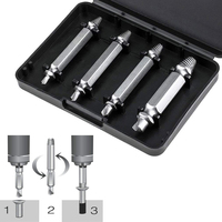 4 Pcs Set Damaged Screw Extractor Drill Bits Guide Set Broken Speed Out Easy Out Bolt Stud Stripped Screw Remover Tools