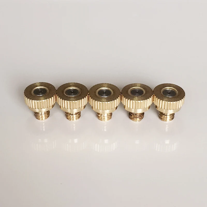 

20PCS Low Pressure Brass Misting Nozzles For Garden Roof Home Cooling Systerm 0.1/0.2/0.3/0.4/0.5/0.6/0.70/0.8mm Hole