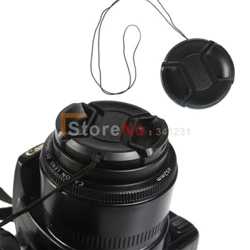 10pcs 52mm Center Pinch Snap on Front lens Cap for 52mm Lens / Filters