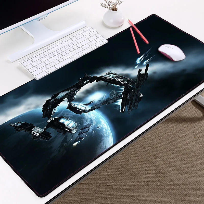 

Mairuige the beautiful space ship video game sci-fic big gaming mouse pad Eve Online pattern printed for gamer player table mat