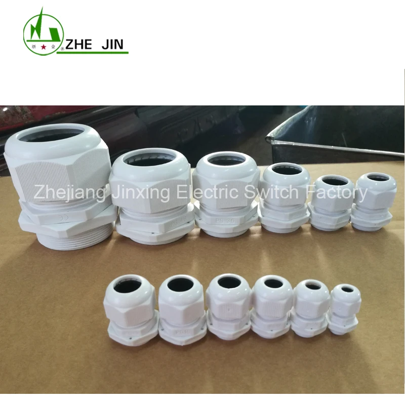 ZHEJIN (20pcs) IP68 PG36 22-32MM Plastic Waterproof Connectors Nylon Cable Glands