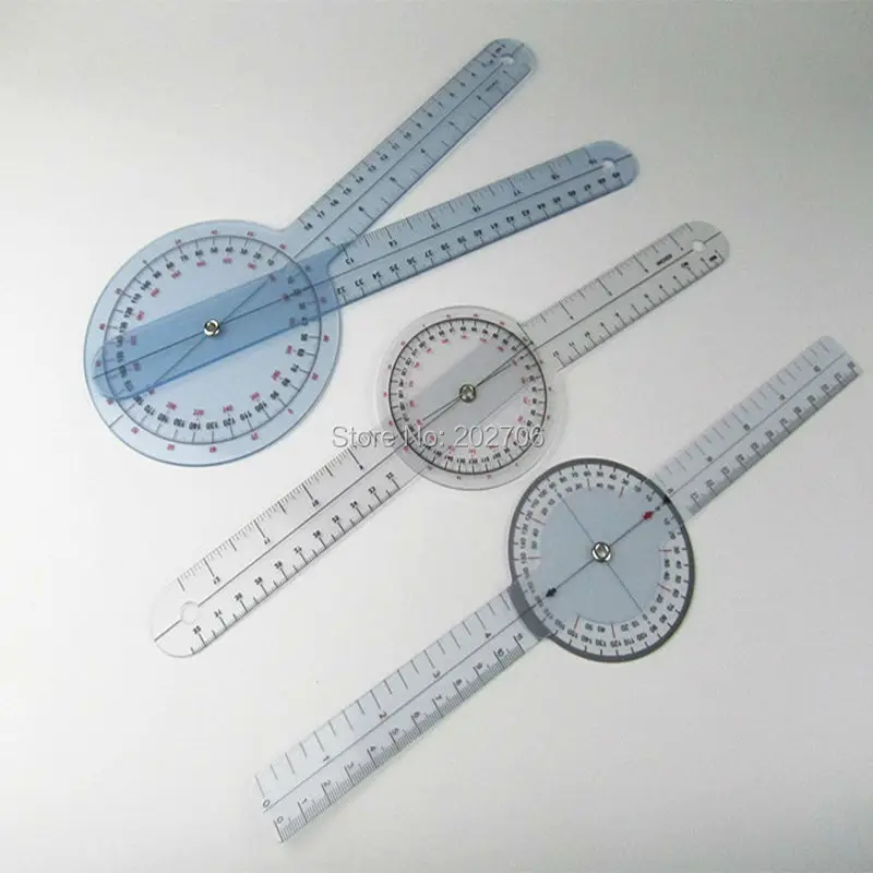 1 Set 3pcs Spinal Finger Goniometer Protractors Useful Multi-Ruler Angle Medical Spinal Ruler 180/360 Degree Measuring Tool