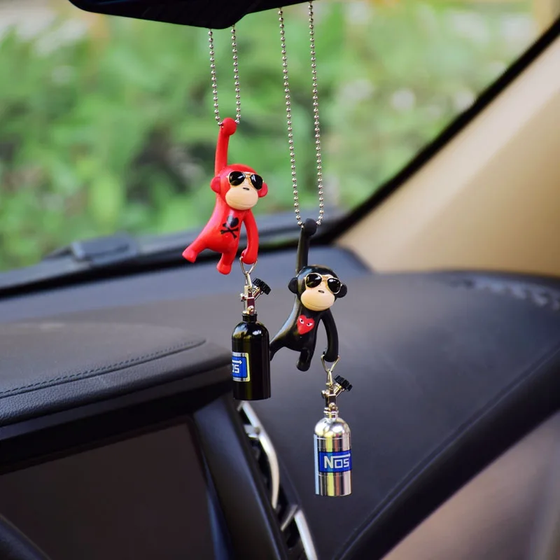 Car Pendant Hanging Monkey  Car Interior Ornaments Decoration Rear View Mirror Accessories For Car Ornament