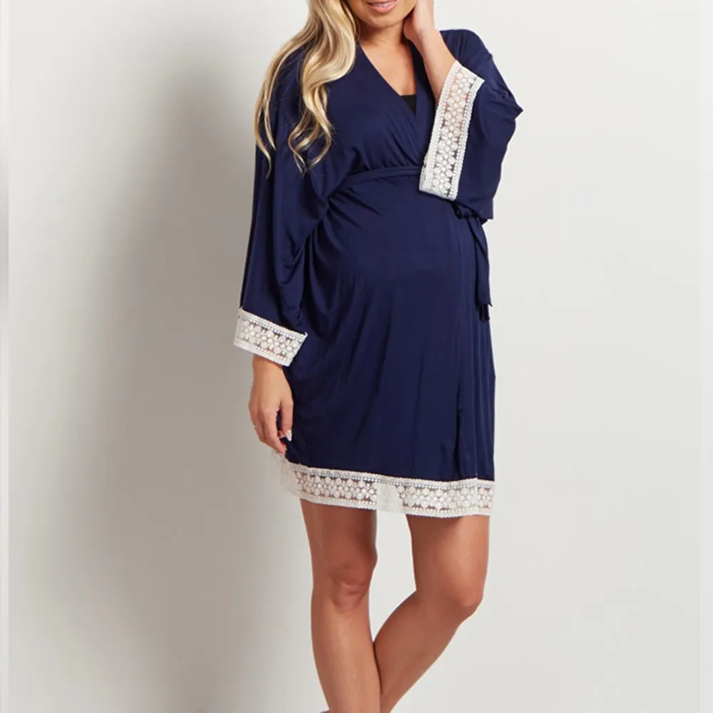 

Women Maternity Dress Nursing Nightgown Breastfeeding Nightshirt Lace Sleepwear clothes for pregnant women