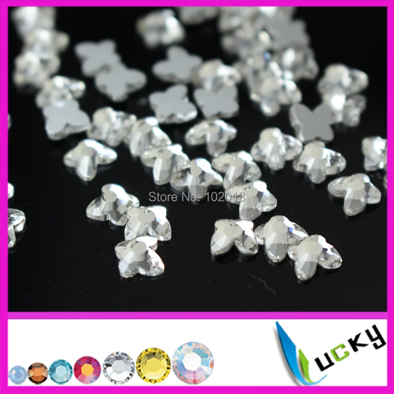 2015 new design shaped nail crystal!100pcs 6x6mm clear color flat back non hotfix rhinestones heart shape strass