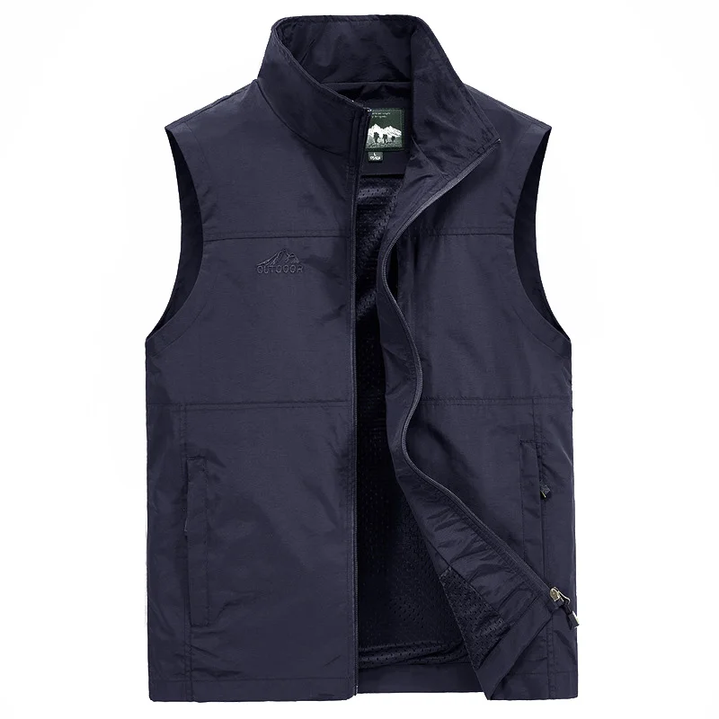 Men's Vests Summer Sleeveless Vest Spring Autumn Casual Travels Vest Outdoors Thin Vest Waistcoat Male Clothes Plus size 6XL 7XL