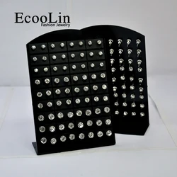 1Set  36Pair Women Rhinestone Zircon Stud Earrings 316L Stainless Steel For Woman Fashion Jewelry Wholesale Bulk Lots