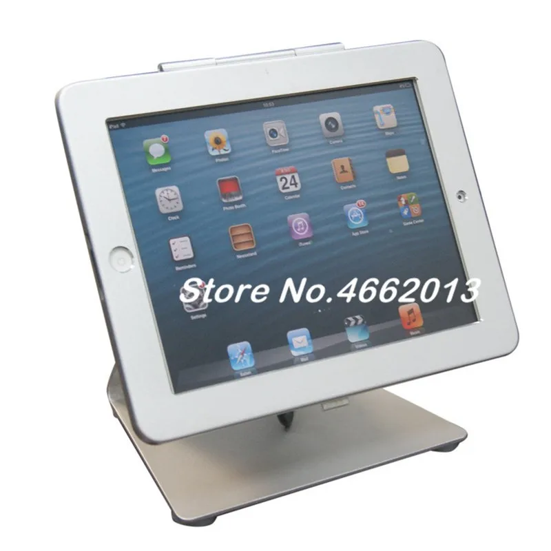 For iPad2 3 4 air mini Pro  Anti-theft on table Stand Enclosure Security with Lock Kiosk Desktop display Enclosure tablet holder