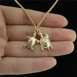 1Pc Women Summer Sea Animal Turtle Grunge Pendant Necklaces DIY Alloy Vintage Marine Life Tortoise Men Collares  Jewelry Bulk