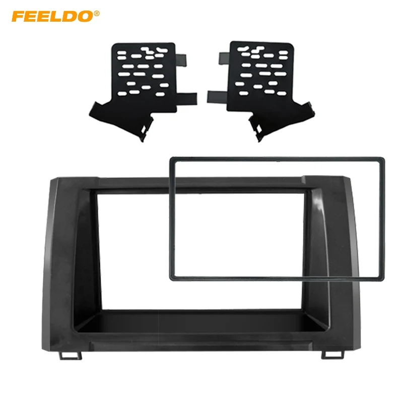 

FEELDO Car Refitting DVD 2Din Dash Panel Fascia Frame For Toyota Tundra 2014+ Audio Stereo Facia Trim Installation Kit #HQ4882