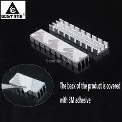 10PCS Gdstime 50x11x5mm Cooling Radiator Aluminum Heatsink Extruded Profile Heat Dissipation 50mm