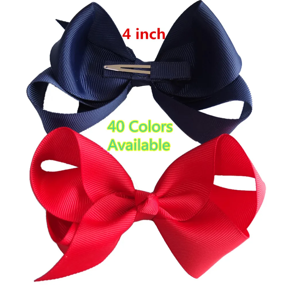 4 inch Jojo Hair Bow Clips Baby Girls Hair Accessories Boutique Grosgrain Ribbon Hairbows Dancing JOJO SIWA Hair Bow 40PCS/LOT