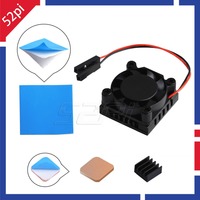 52Pi New Original 1/2 Dual Fan Square Cooling Fan with Heatsink Cooler Kit For Raspberry Pi 3B Plus (3B+) / 3 B / 2B/B+