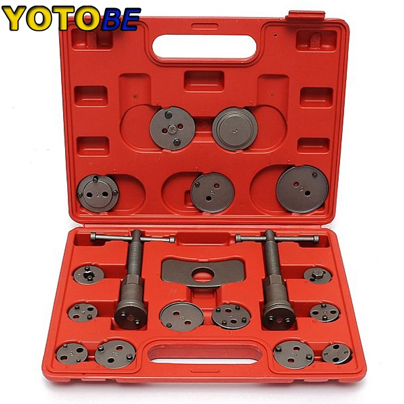 18pcs Universal Auto Car Precision Disc Brake Caliper Wind Back Tool Kit Brake Pad Brake Pump Brake Piston Car Repair Tool Kit