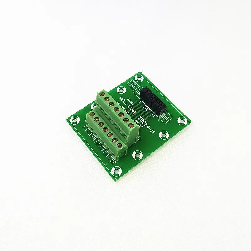 IDC14 2x7 Pins 2.54mm Female Header Breakout Board, Terminal Block, Connector.