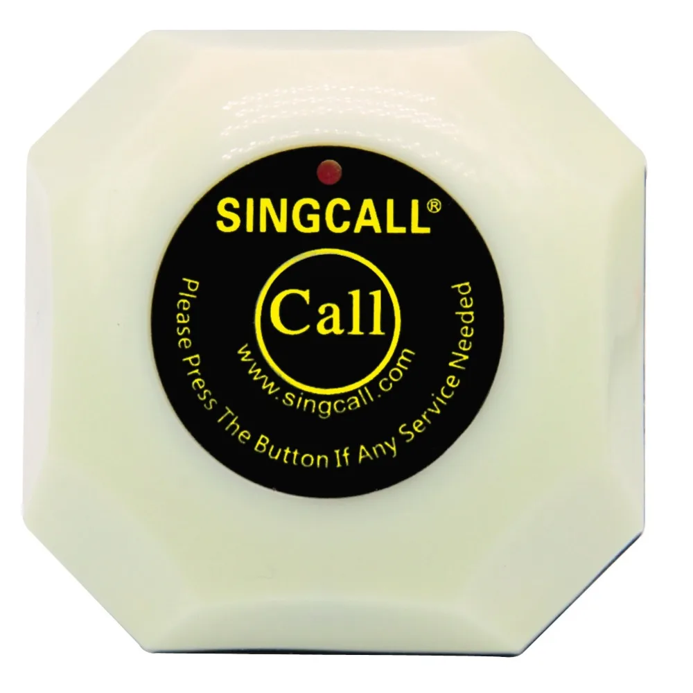 SINGCALL Wireless Table Call System,10 White Single Call Pagers and 1 Display Wireless Calling Receiver for Restaurant
