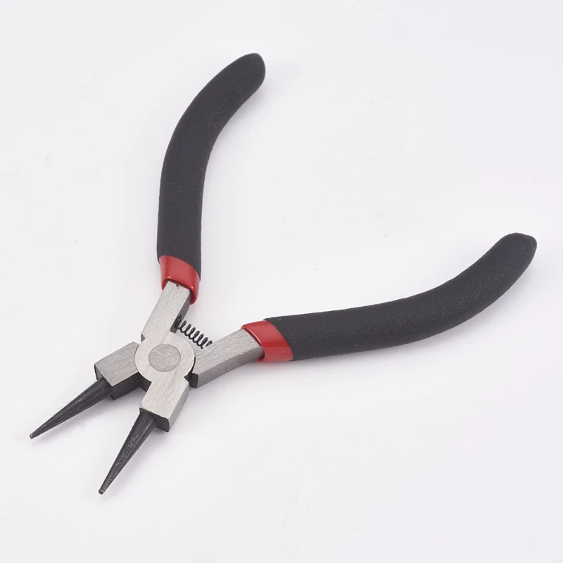 

Carbon Steel Round Nose Pliers Hand Tools Polishing Jewelry Making Tools 10.7x9.6x0.9cm