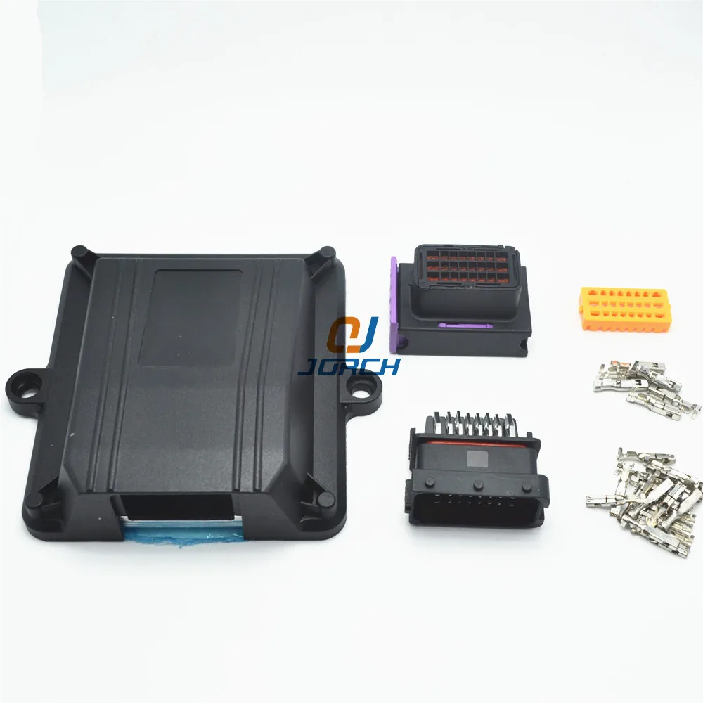 1 kit Set 24 Pin Way ECU Automotive Plastic Enclosure Box Case Motor Car LPG CNG Conversion ECU Controller With Auto Connectors