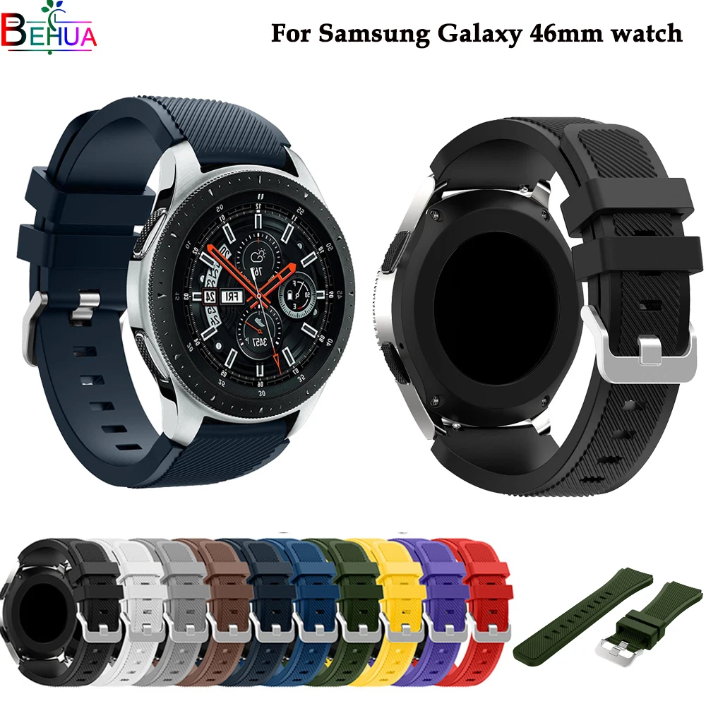 Galaxy 46mm wymiana paska od zegarka pasek silikonowy do Samsung biegów S3 22mm sport na rękę do Samsung Galaxy 46mm SM-R800 zegarek