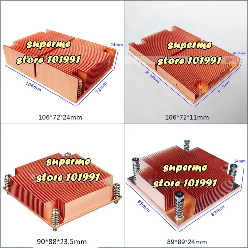 DEBROGLIE Computer Cooling Radiator Custom copper Heatsink Heat sink for Electronic Heat dissipation Cooling Pads Golden