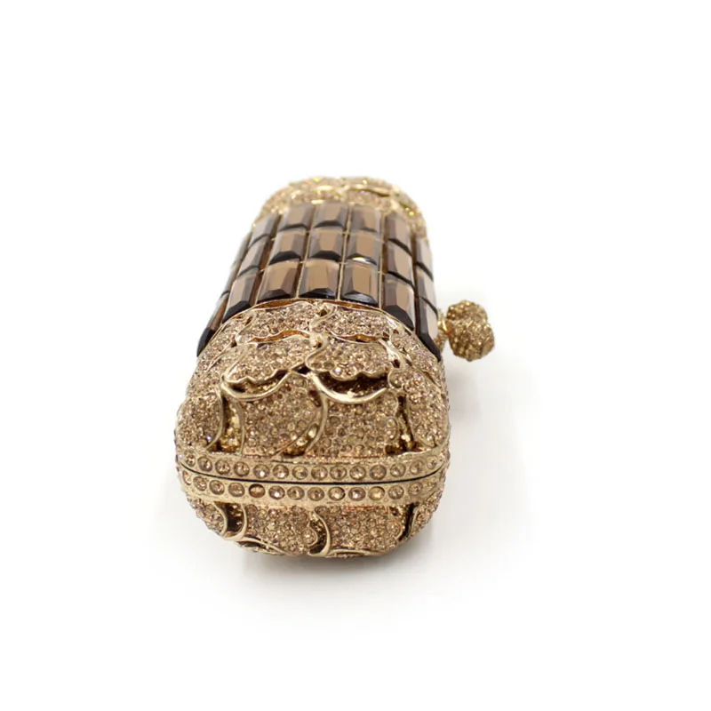 

XIYUAN Gold Diamond Wedding Dress Bags Bridal Crystal Handbags Purses Metal Women Rhinestones Clutch Purse Designer Evening Bags