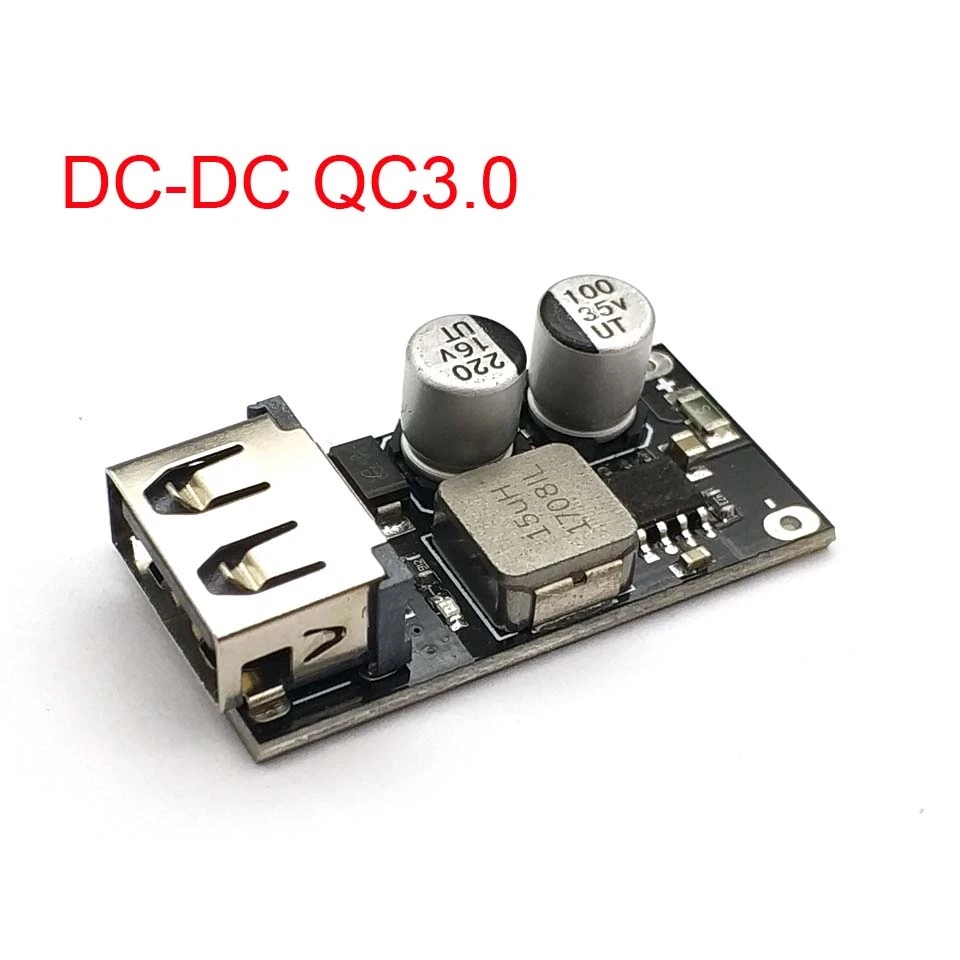 DC-DC Step Down Buck Converter Charging Module USB 6-32V 9V 12V 24V to QC3.0 QC2.0 Fast Quick Charger 3V 5V 12V Circuit