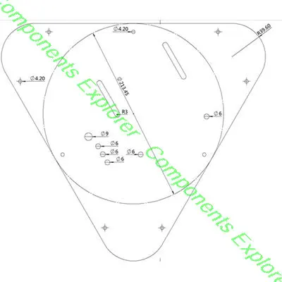 180mm Kossel top or bottom plate