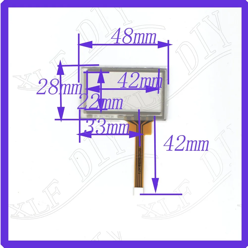 

ZhiYuSun B2926 48*28mm 2.8inch 4lines compatible Touch screen sensor For industrial control Resistance screen For gps car