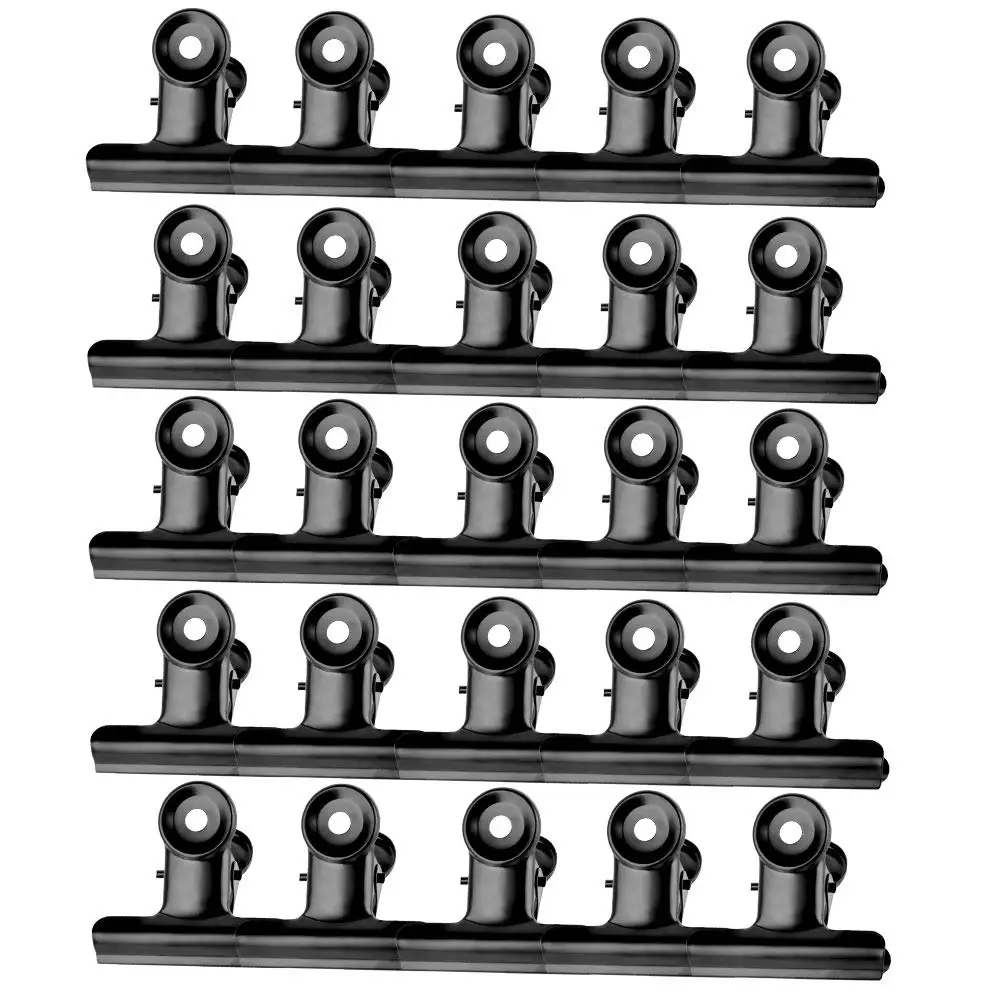 25Pcs Bulldog Clips Paper Metal Hinge Chip Clip Clamps Hooks For Photos Crafts Food Bags Drawings School & Office Supplies-50mm