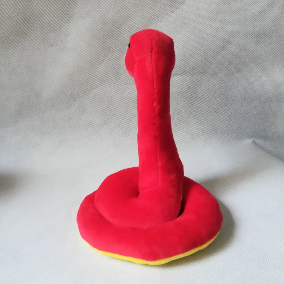실제 생활 장난감 빨간 뱀 플러시 장난감 약 17x12cm 부드러운 인형 생일 선물 w0288