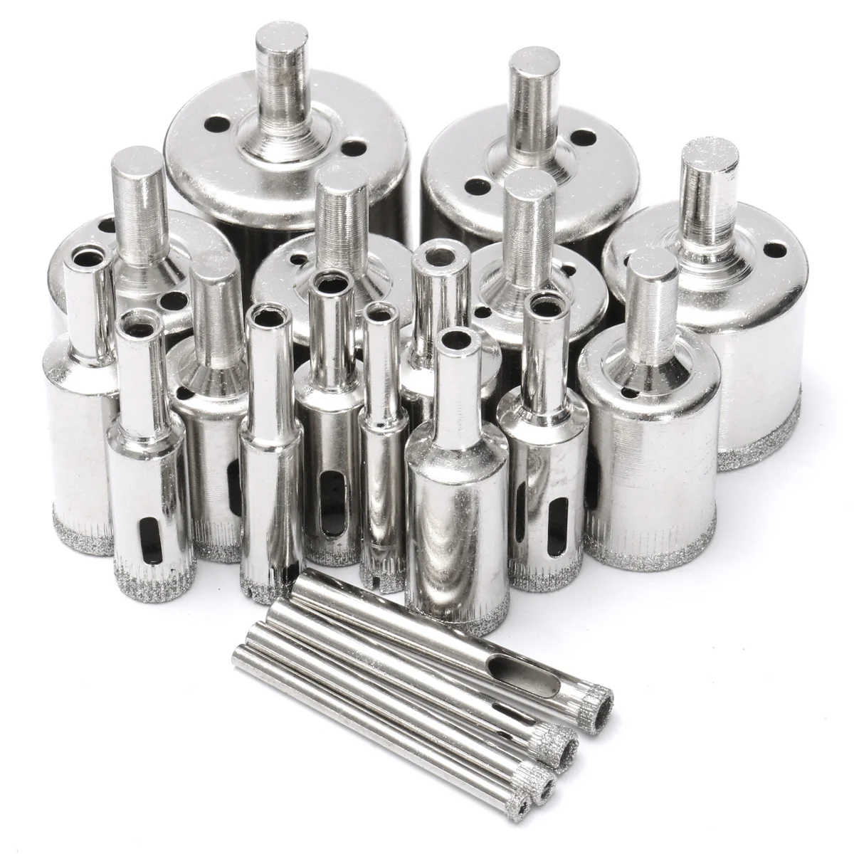 Xnemon-conjunto de brocas revestidas de diamante, 20 pçs, 4-40mm, conjunto de brocas revestidas de diamante, 4, 5, 6, 7, 8, 10, 12, 13, 14, 15, 16, 18, 20, 22, 25, 27, 30, 32, 35, 40mm