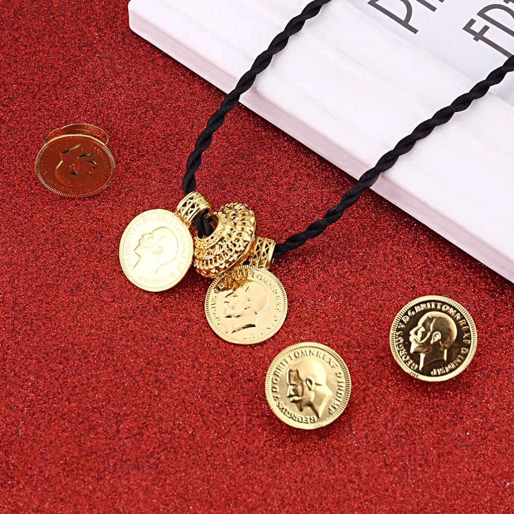 Ethiopian Cross Jewelry Set Women Men Gold Color Jewelry Africa Coin Cross Eritrea Habesha Jewelry