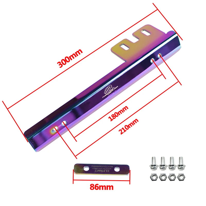 RASTP-Aluminum Car Styling Material Easy to Install License Plate Frame for Honda Civic RS-BTD015